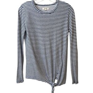 Madewell Soundcheck Side-Tie Tee in Stripe Size S